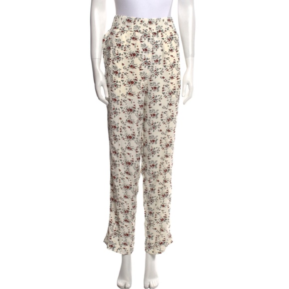 GANNI Floral-Print Crepe De Chine Straight-Leg Pants - Picture 6 of 15